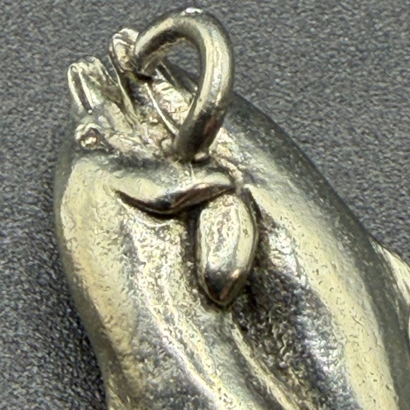 Dolphins Intertwined Silver Tone Metal Necklace Pendant Nautical Jewelry Charm - Picture 4 of 9